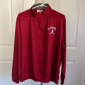 Champion University Alabama Embroidered Quarter Zip Pullover Shirt Adult Large